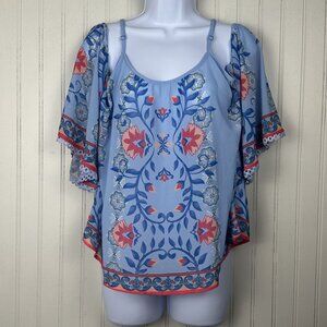 Flying Tomato Lightweight Colorful Flowy Top In Women's Size Large